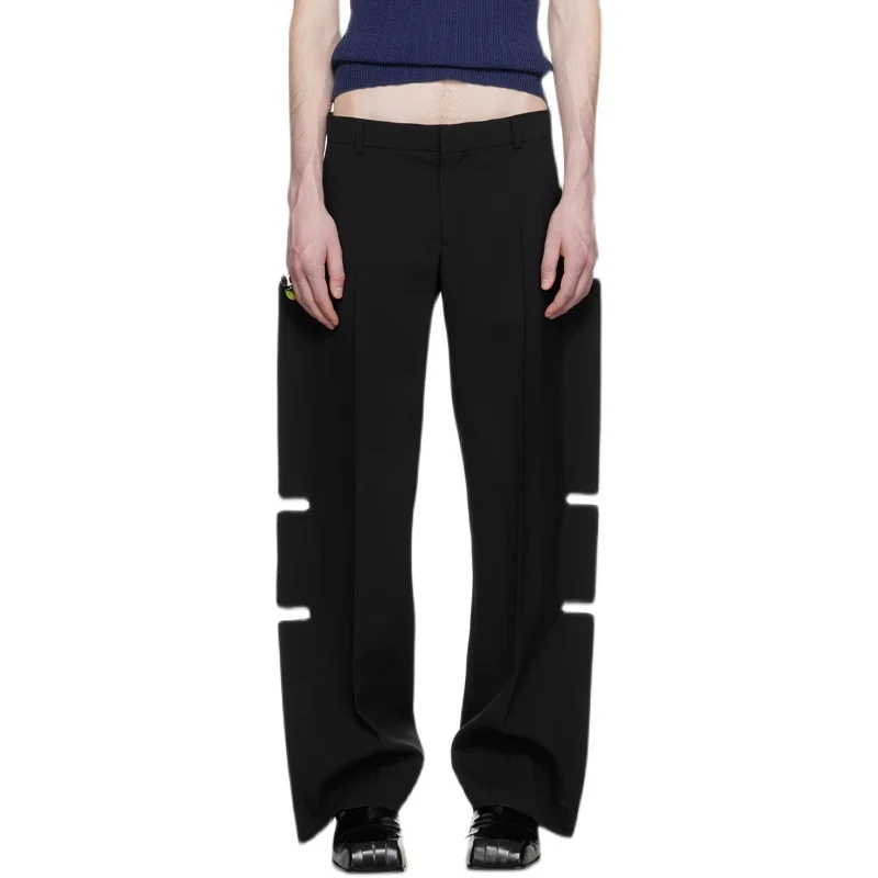 27-46 Nuovo 2024 Abbigliamento Uomo Yoshi Yamamoto Style Buco Rotto Splicing Decostruzione Pantaloni Pantaloni Amanti Costumi Taglie Forti