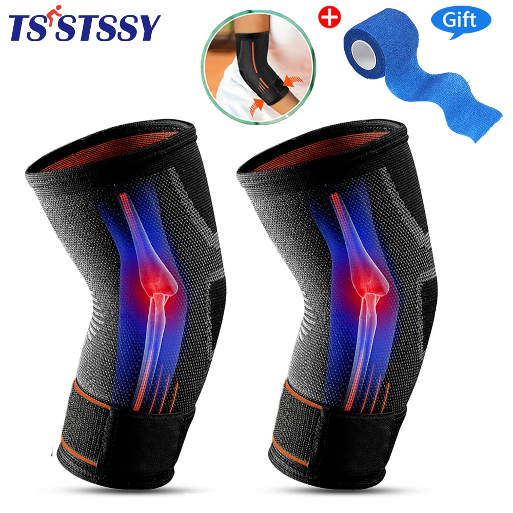 

Sports Adjustable Elbow Compression Support Arm Sleeves for Running Basketball Golf Tennis Weightlifting Tendonitis Arthritis