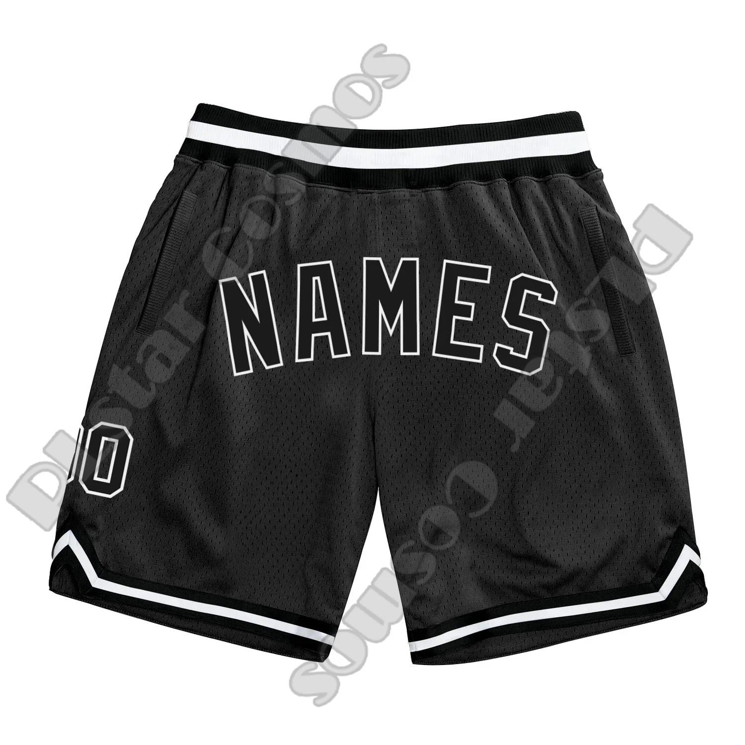 Custom Name Team Number Basketball Shorts Pants Retro Breathable Mesh Sportswear Vintage 3DPrint Summer Harajuku Drop Shipping W