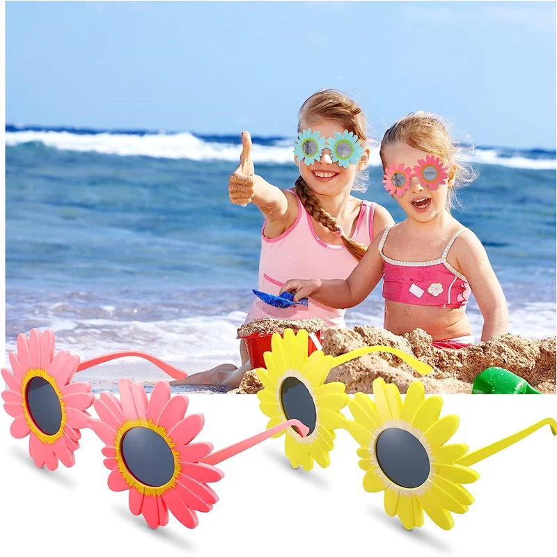 Fashion Sunglasses Kids Sunglasses Children Sunglasses Party Sunglasses Cosplay Sunglasses Fashion Children Sunglasses Cute Sun Flower Daisy Sun Glasses Funny Party Dramatic Cosplay Eyewear UV400 Adults Beach Eyeglasses