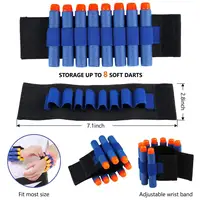 10 Pieces Toy Gun Accessories EVA Soft Bullets Gun Wrist Belt Band Strap Bandolier for Nerf N-Strike Elite Series Blasters 2