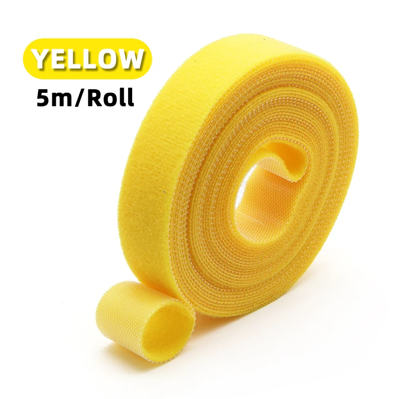 Reusable Nylon Hook and Loop Fastening Cable Ties – 5M Roll, Multi-Width Options for Wire Organizing and DIY Projects