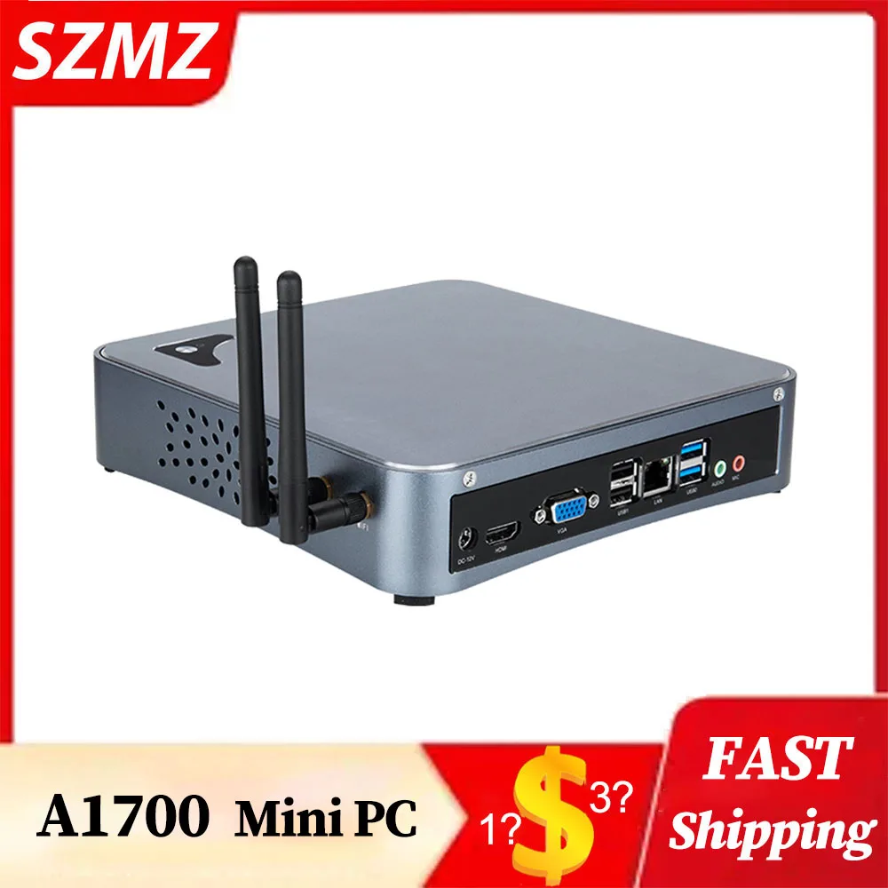 

SZMZ A1700 Mini PC Desktop Computer Intel i3 i5 i7 Quad Core DDR3 8GB/16GB RAM 256GB SSD Windows 10 4K HDMI VGA WiFi Gaming PC