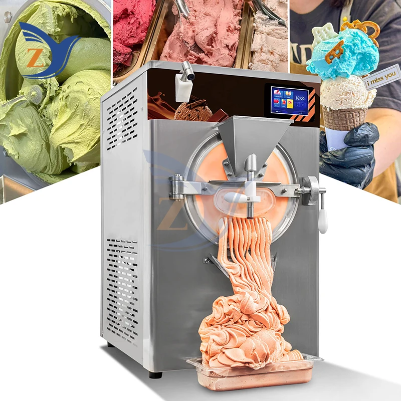 Hard Ice Cream Maker Machine Table Type ZY-28-2 Commercial 2200W Production Equipment Milk Tea Shop Automatic 48L/H Restaurant 3