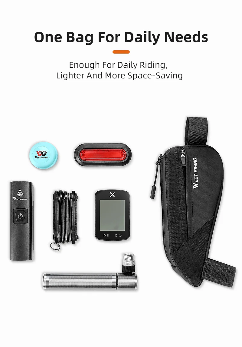 WEST BIKING Mini 3D Tragbare Ultraleichte Fahrrad-Oberrohr- & Rahmentasche 0,5L/1L Fahrradzubehör für Rennräder/Mountainbikes Pendler – Detail 7