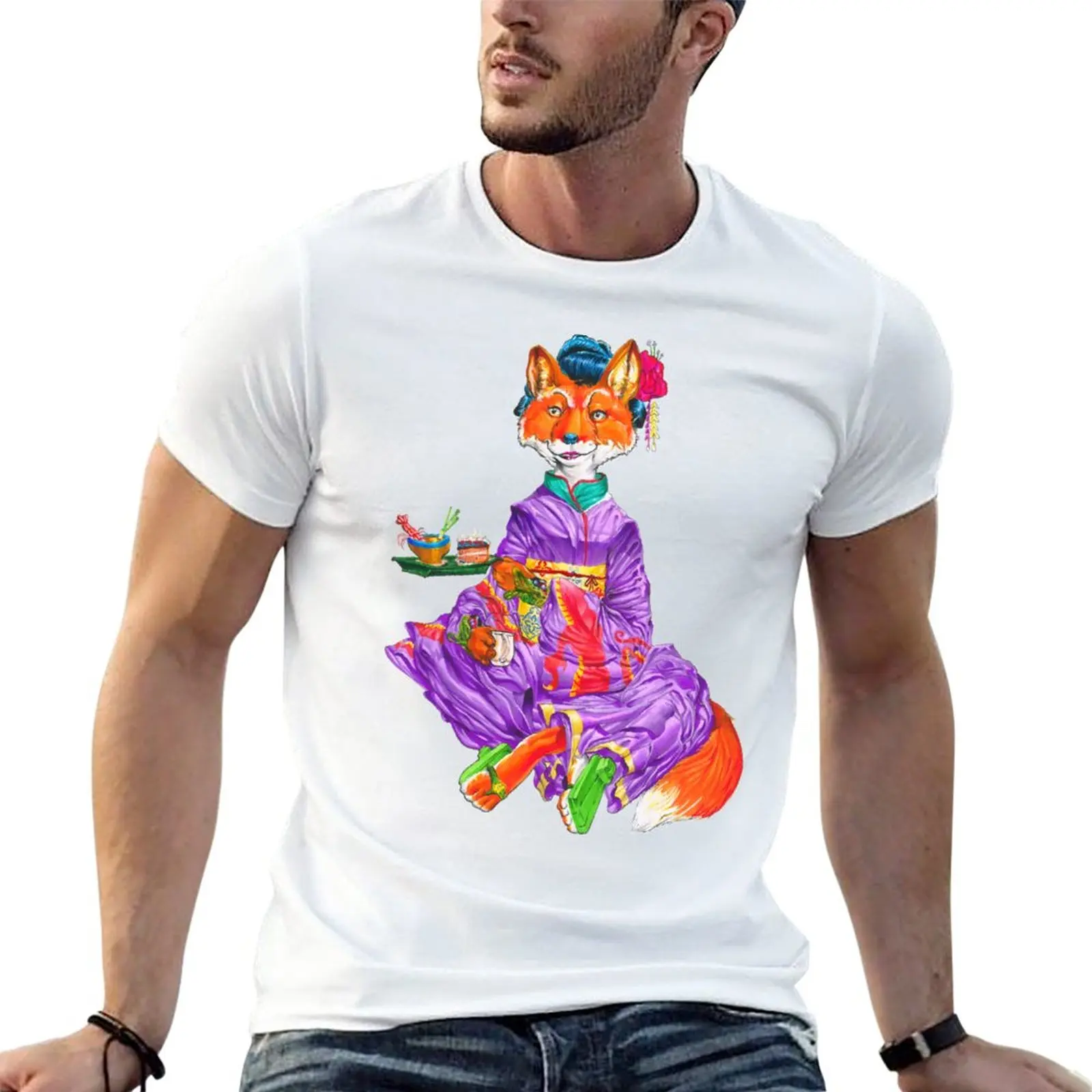 New Foxy Geisha T-Shirt Plus Size T-Shirt T-Shirt Uomo T-Shirt Corta T-Shirt Tinta Unita Uomo