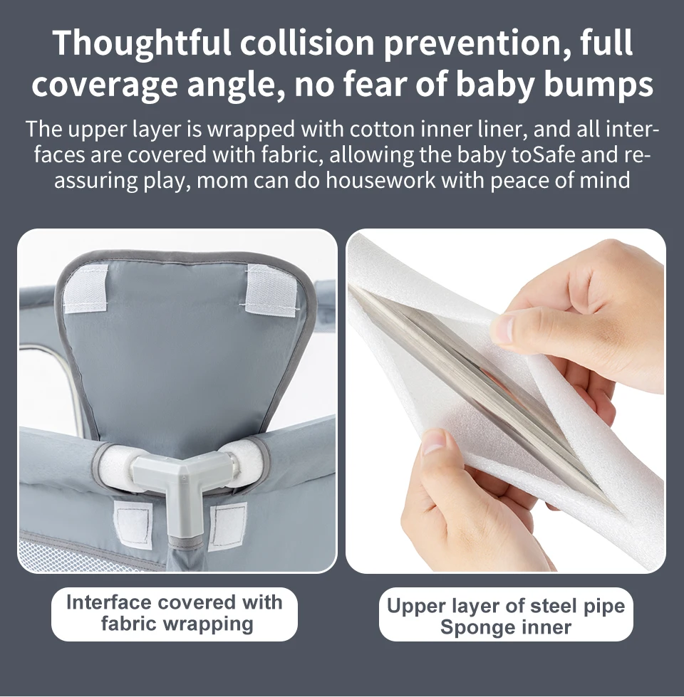 Bred vy av babylekhage i vardagsrum