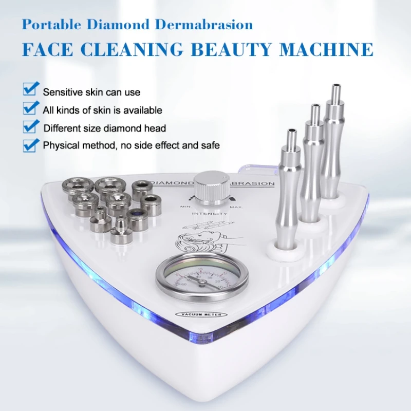 Professional 65-68cmHg Suction Diamond Peeling Facial Exfoliation Diamond Microdermabrasion Machine with Water Spray Skin Care diamond microdermabrasion beauty machine vacuum suction tool water spray facial moisten face exfoliate skin peeling deep clean