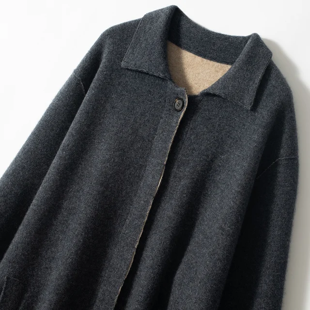 100% cashmere long coat