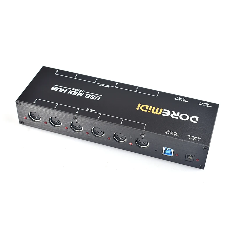DOREMiDi MIDI HUB-8 Box (HUB-8)은 고성능 USB 3.1 MIDI 허브입니다.