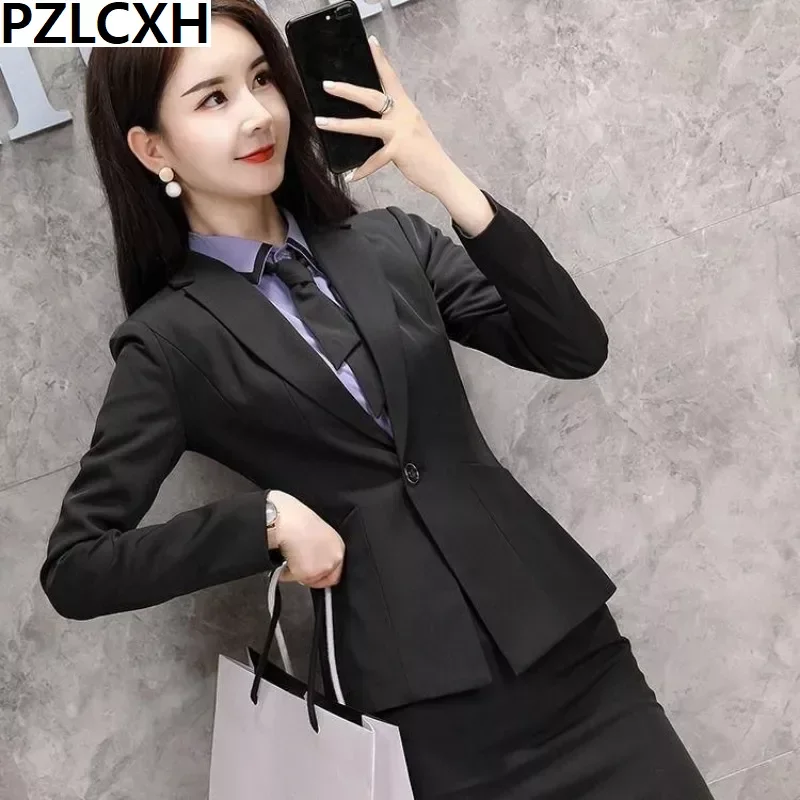 2023 Fashion Temperament Business Manager Work Clothes Ol Korean Formal Luxury Jacket for Woman New High-end Suit Professional