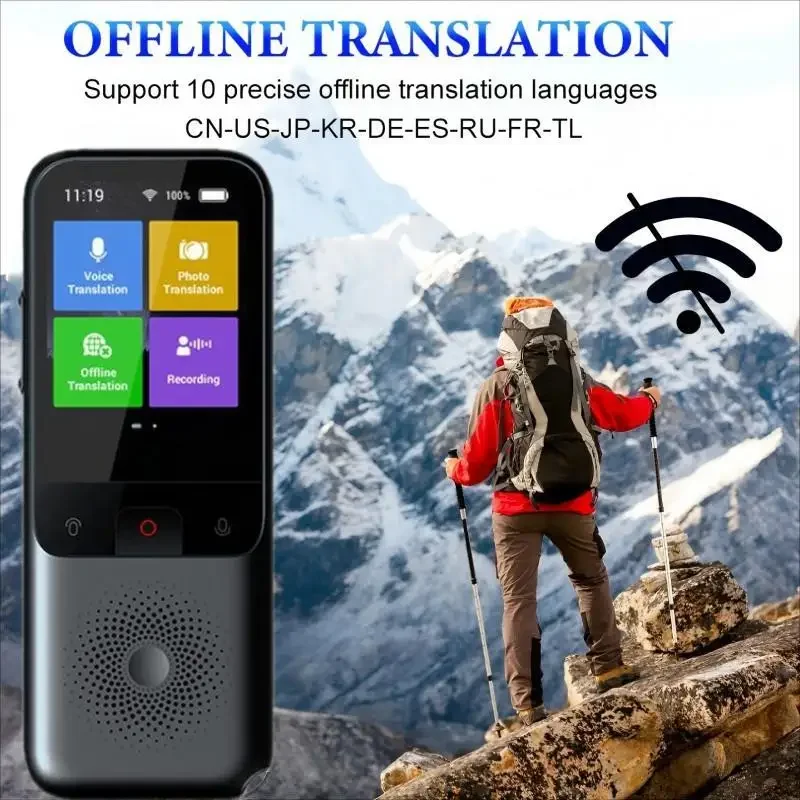 T11 Smart Voice Translator Online Translation In 137 Languages Photograph&Offline&Recording Translation Use for Travel Business
