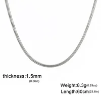 My Shape JOChoker-Collier Rond en Acier Inoxydable pour Homme et Femme, Bijoux à la Mode, Cadeaux, 0.9mm, 1.2mm, 2mm 6