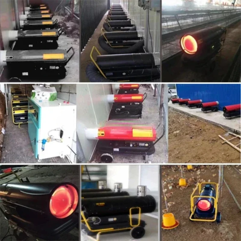 Poultry Heating System Chicken House Diesel  Kerosene Forced Air Heater Stove Burner 30kw 50kw 70kw 100kw 6