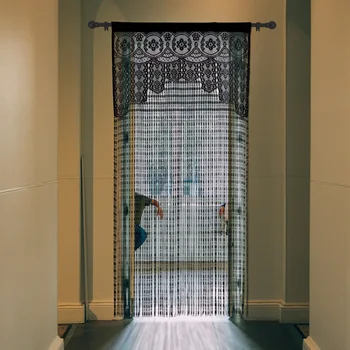 Tende per porte Boho Macrame Tende per porte e finestre Divisori per stanze Tasche per aste Appeso a parete per camera da letto Soggiorno Cucina 1