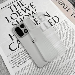 Minimalist Frosted Anti - Yellowing Shockproof Phone Case - Thin Corrugated Design for OnePlus 15 (Corrugated white)