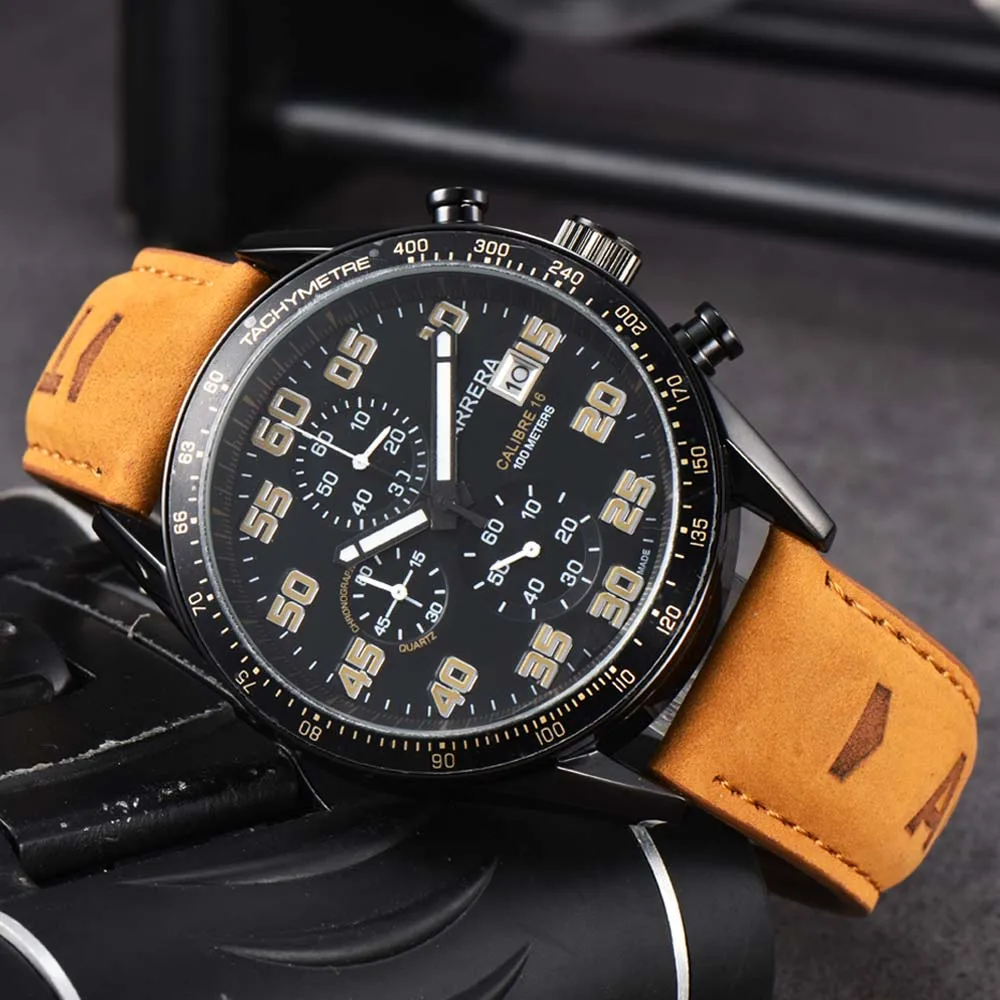 

Top New Original Brand Watches For Mens Multifunction Classic Carrera Watch Business Chronograph Automatic Date AAA Male Clocks