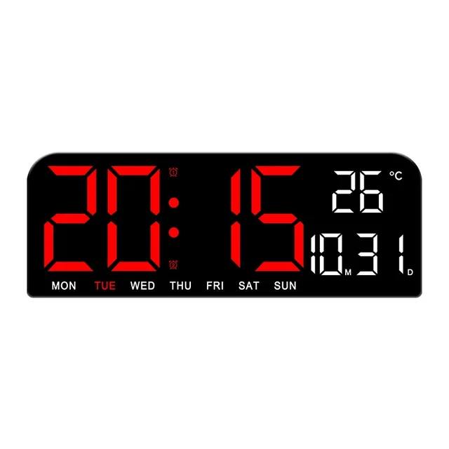 Red Multi-Functional LED Digital Wall Clock