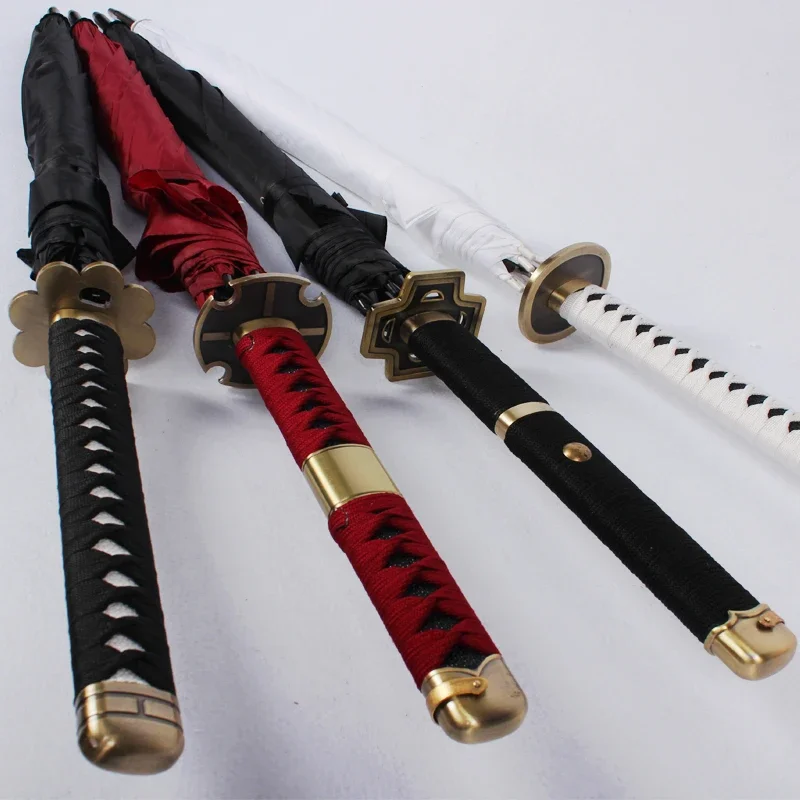 Anime Zoro Katana Umbrella Sword Long Rain Parasol Roronoa Zoro Cosplay Prop Real Size Japanese Katana Sabre Umbrella Parasol folding umbrella japanese umbrella