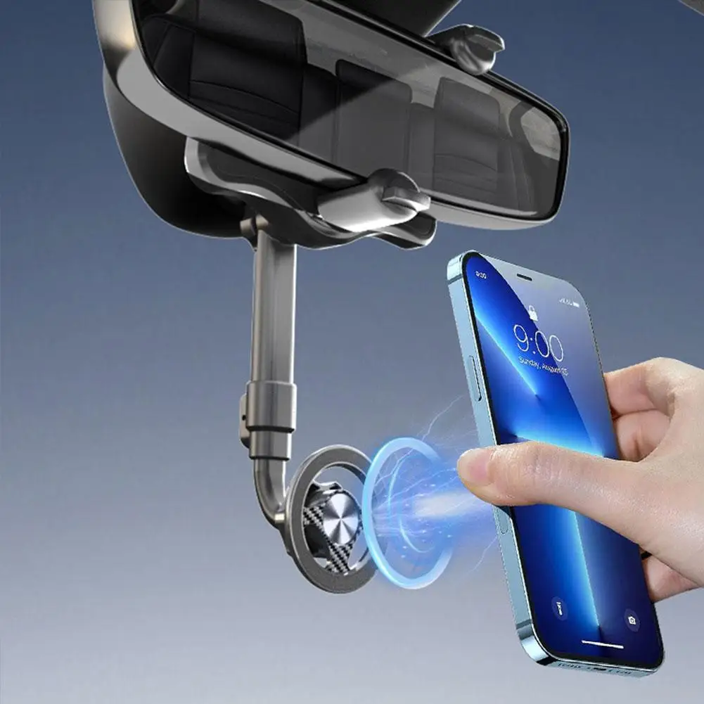 

Universal Car Rearview Mirror Magnetic Phone Holder GPS 360 Accessories Car Navigation Bracket Adjustable Rotation Degree V1P0