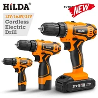 HILDA 12V 16.8V 21V Cordless Drill Electric Screwdriver Mini Wireless Power Driver DC Lithium-Ion Battery Power Tools 1