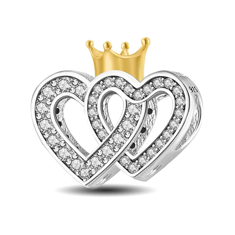 MyGiftHome 925 Sterling Silver Love Heart Charms