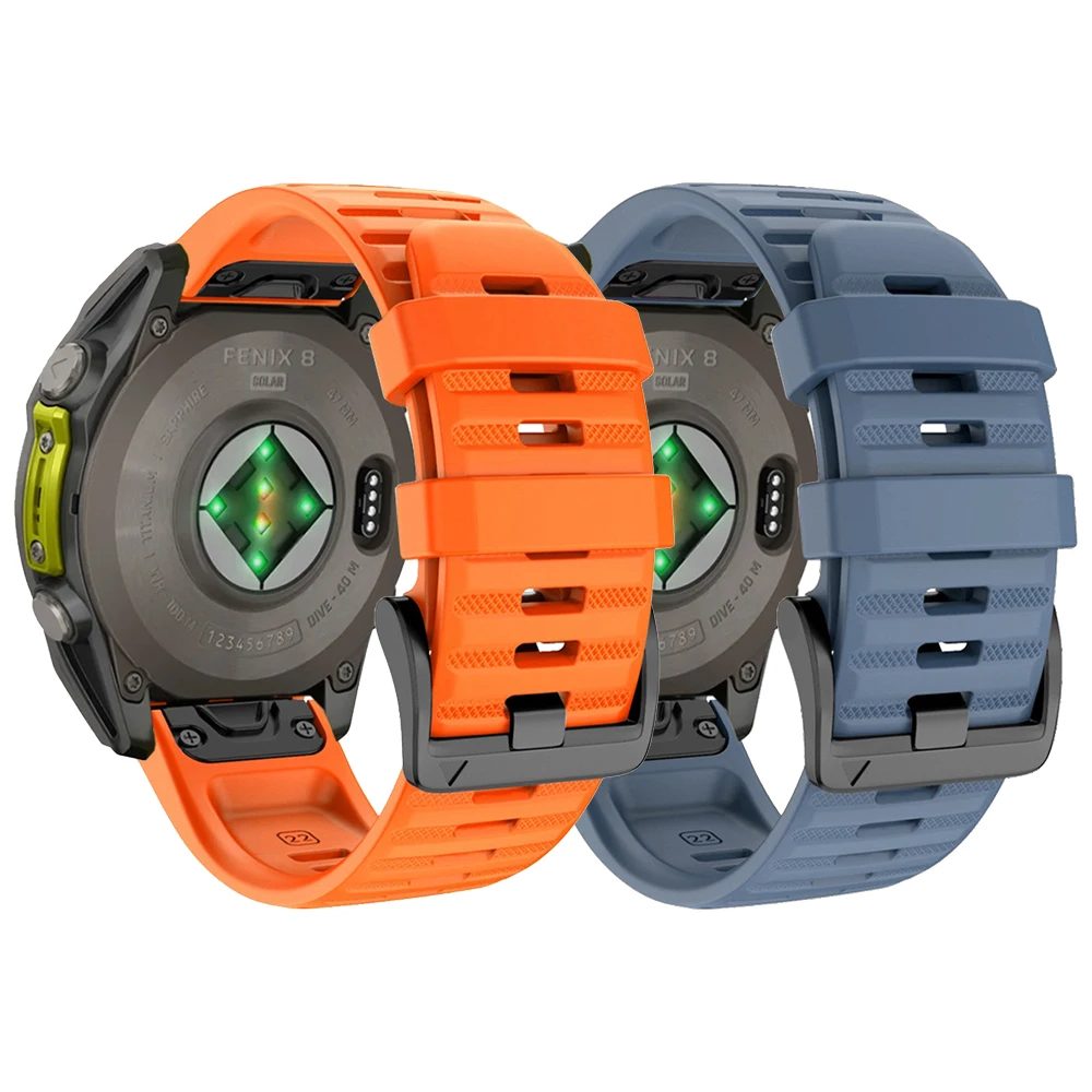 Silicone Strap Bracelet for Garmin Watch - 22mm/26mm Watch Band