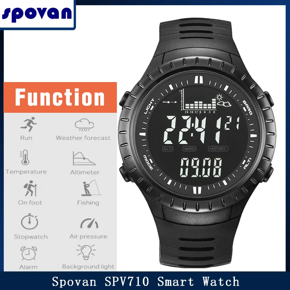 SpovanSPV710SmartWatchOutdoorWaterproofRoundBarometerAltimeter