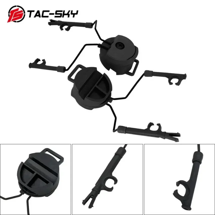 TS TAC-SKY Tactical Headset COMTAC III Hearing Protection Noise Cancelling Pick-up Shooting Headset + ARC Stand + U94 PTT
