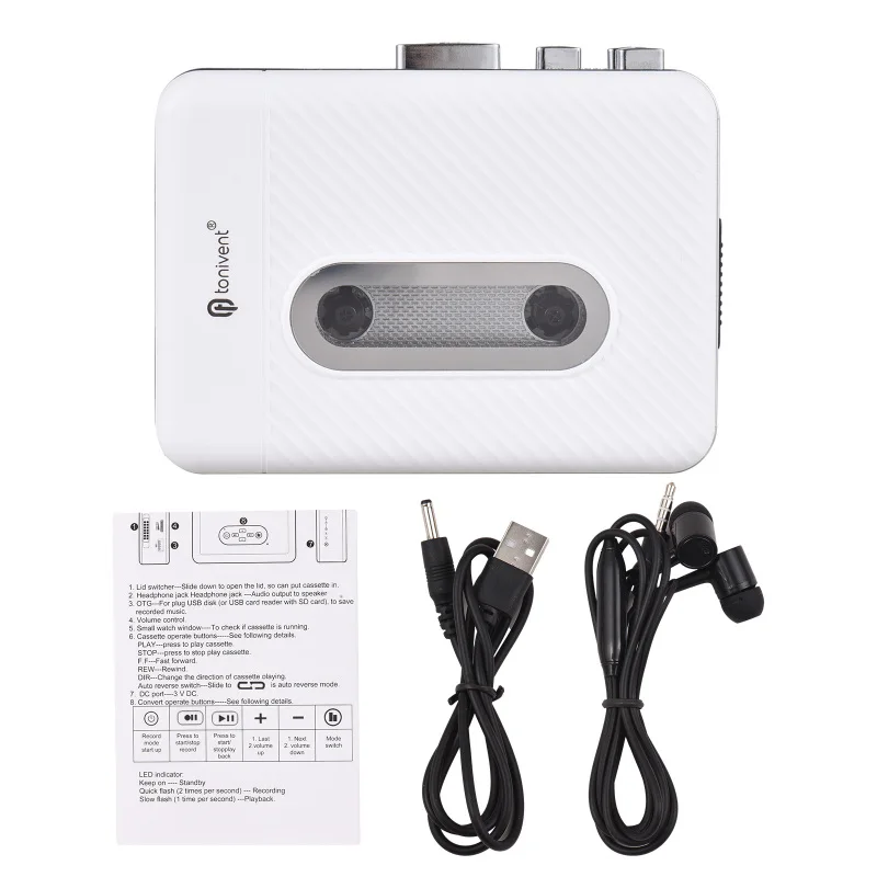 Tosuny Portable Cassette Player Recorder, Fast Forward, USB C Cassette - View #4