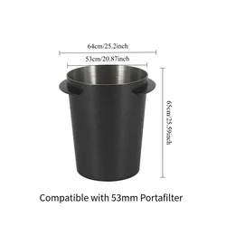 Premium 54mm Stainless Steel Espresso Dosing Cup - Barista - Grade Coffee Accessory (54mm Black)