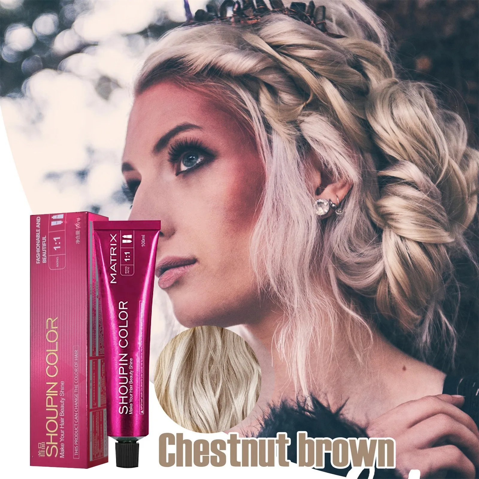 Hair coloring shampoo micro tide color single hair blue and black color hair shampoo