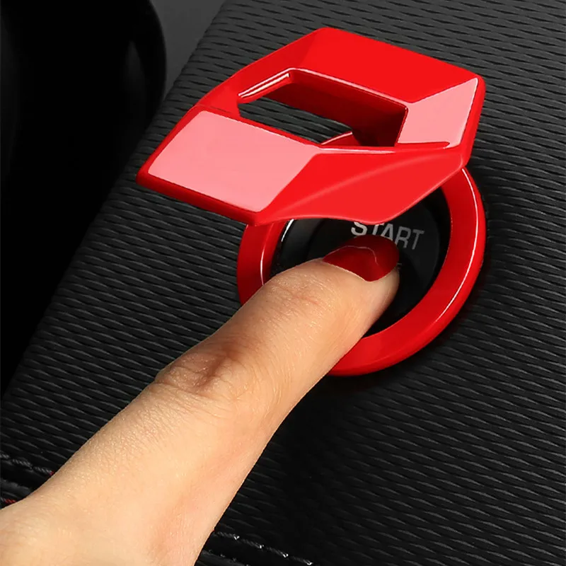 

Car Engine Start Stop Switch Button Cover Decorative Auto Accessories Push Button Sticky Cover Car Interior 2021