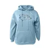 Plus Size New Women's Fashionable Hooded Ladies Casual Solid Color Printed Long Sleeved Women Pullover