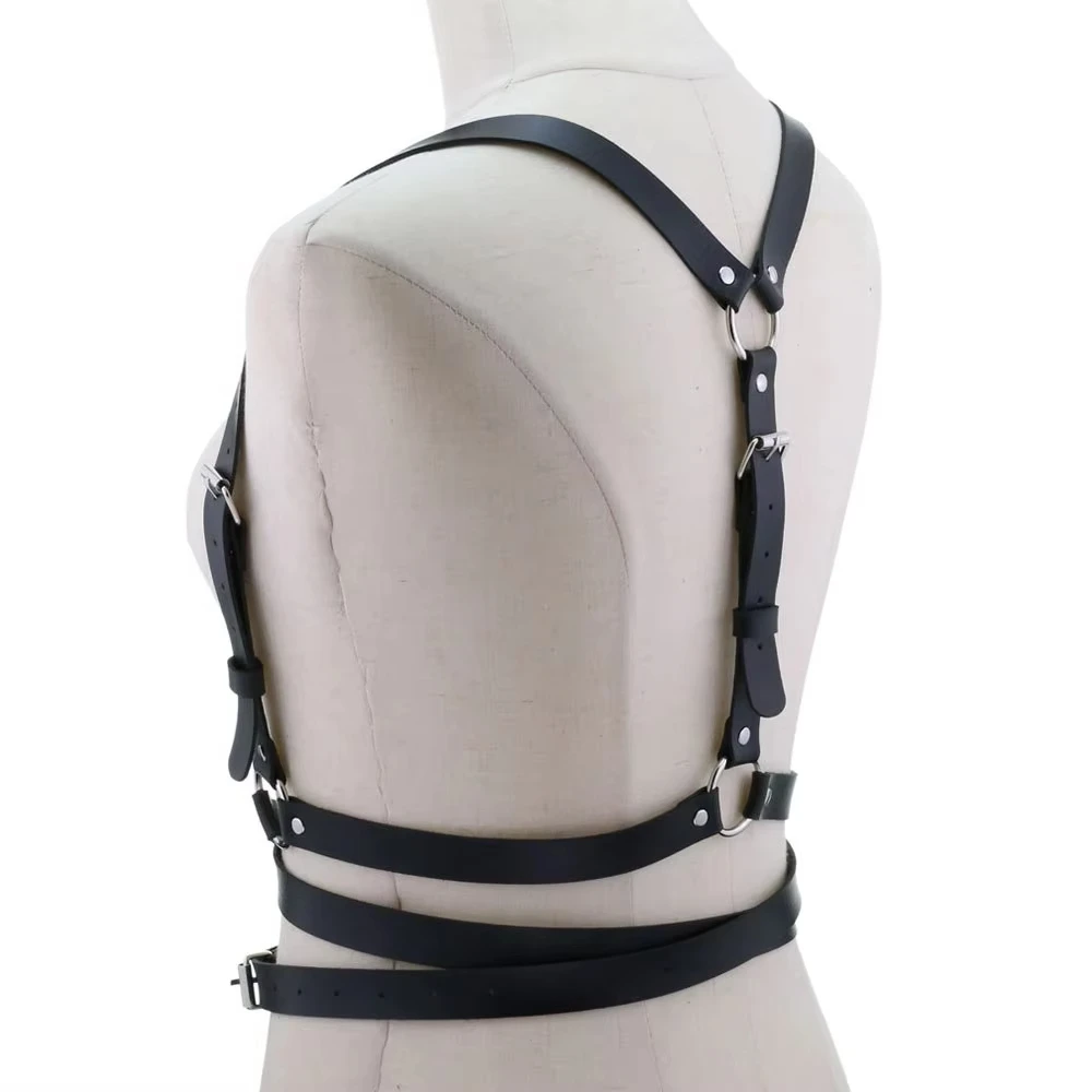 Womens Sexy Garter Belt: Gothic Harajuku Bound Waist Strap - Fashionable Punk Leather Suspender for Bondage  Goth Accessories