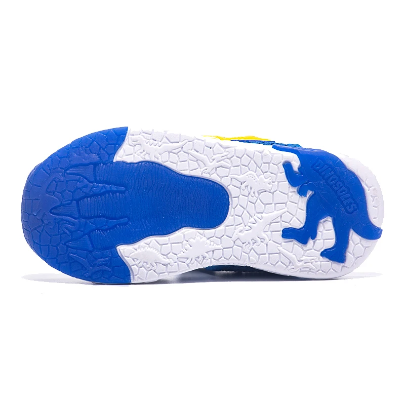 EXDINO T-Rex LED Knitting Children's Sandals Summer Boys Girls Breathable Luminous Sole Light Up Kids Outdoor Casual Beach Shoe