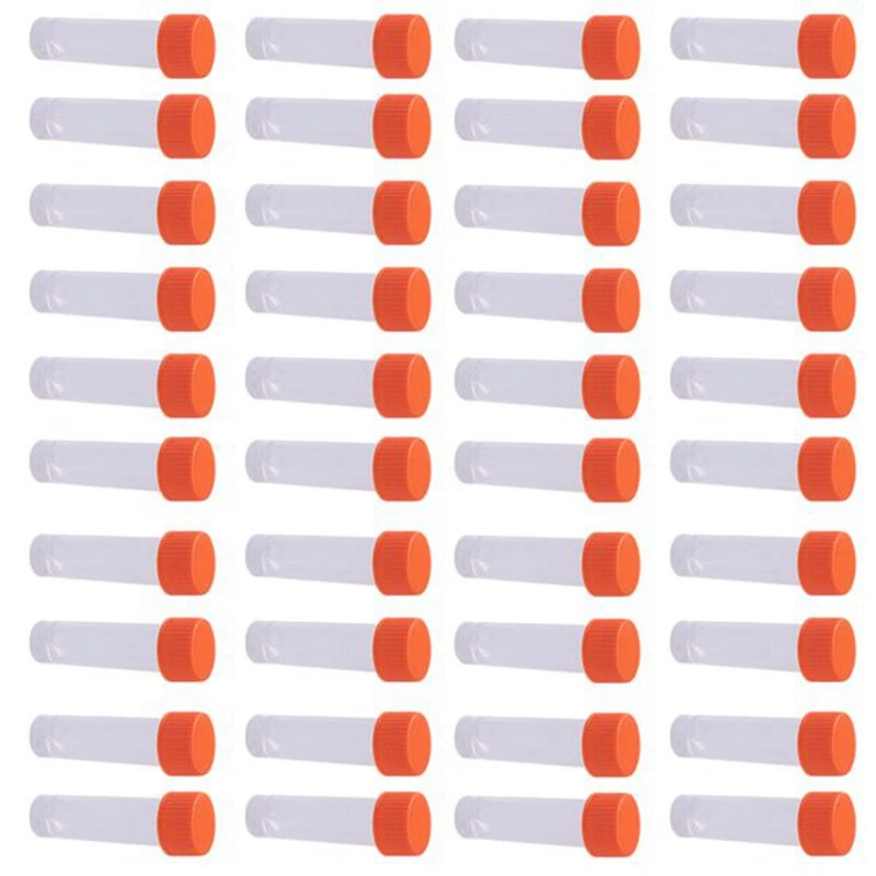 

200Pcs Plastic Test Tubes With Screw Cap,5Ml Centrifuge Test Tube, Plastic Freeze Test Tubes,For Office Chemistry Sample