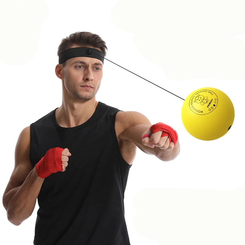 New Boxing Speed Ball Head-mounted PU Punch Ball MMA Sanda Training Hand Eye Reaction Gym Sandbag Muay Thai Boxeo Soft