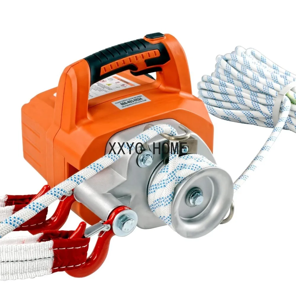 

SuperHandy Electric Portable Winch Capstan Hoist Brushless Motor Li-Ion Battery Powered 1000-2000 Max Pulling Force