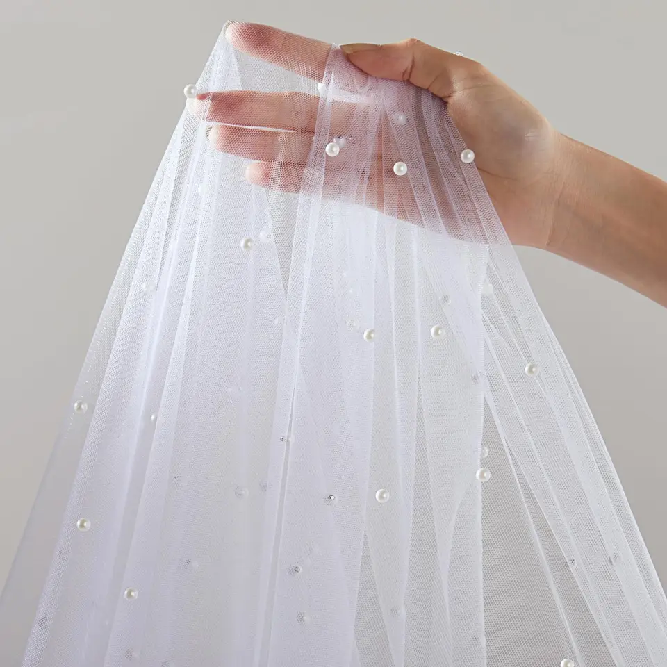 Runner da tavola in tulle dorato con paillettes - Vegaooparty