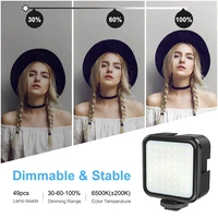 PULUZ U/C Shape Portable Handheld DV Bracket Stabilizer+LED Studio Light Kit &Cold Shoe Tripod Head for SLR Cameras Home DV Came - Image 5