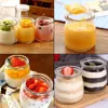 200ml Empty Candle Jars for Making, 7oz Small Glass with Cork Lids, Honey PE Lids Wedding Favor, DIY Gift, Baby Shower, Spices 4