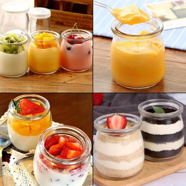 200ml Empty Candle Jars for Making, 7oz Small Glass with Cork Lids, Honey PE Lids Wedding Favor, DIY Gift, Baby Shower, Spices 4