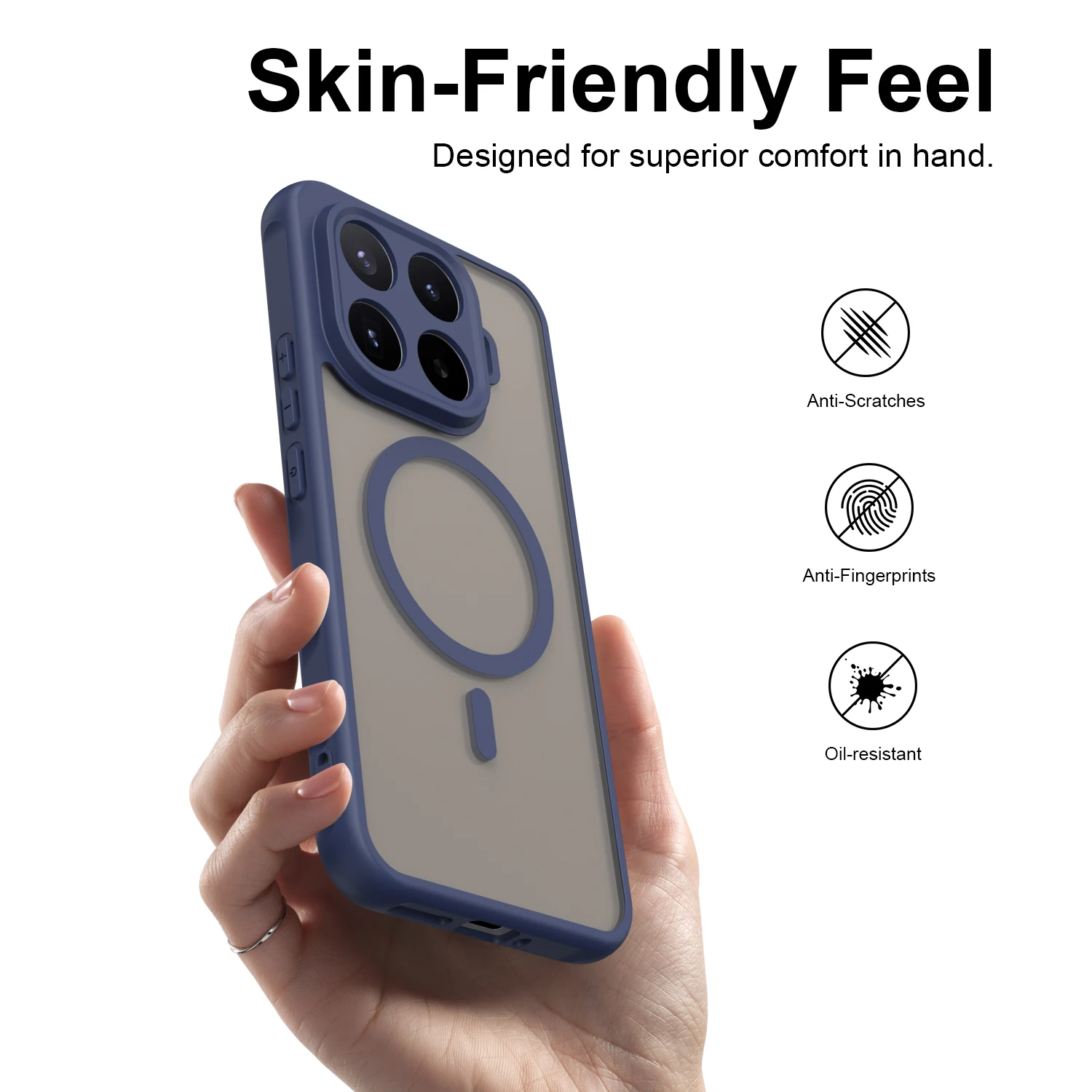 Skin Feel Frosted Magnetic Shockproof Protective Cover