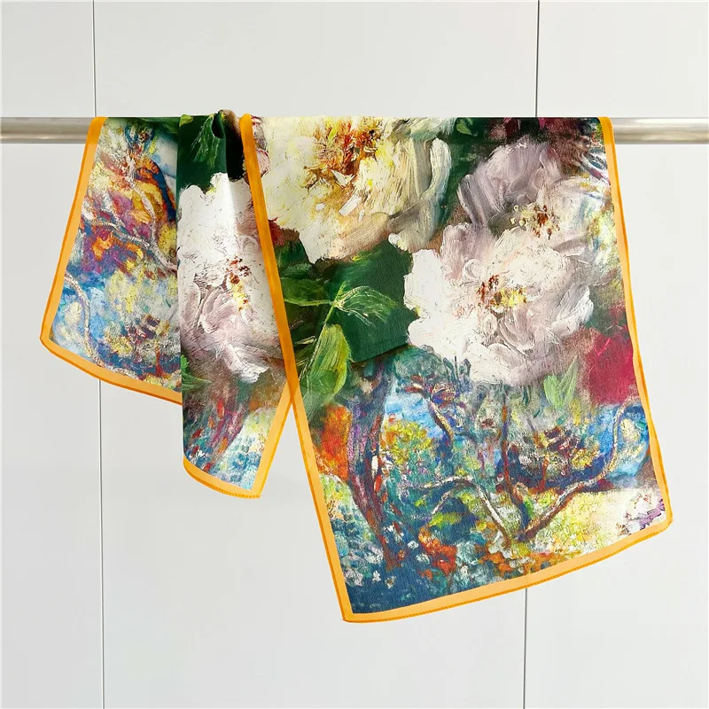 

New 100% silk scarf Women Fashion Scarfs Foulard Kerchief Female Bandana Shawl Scarves High Quality Wrap Pashmina Stole Hijab