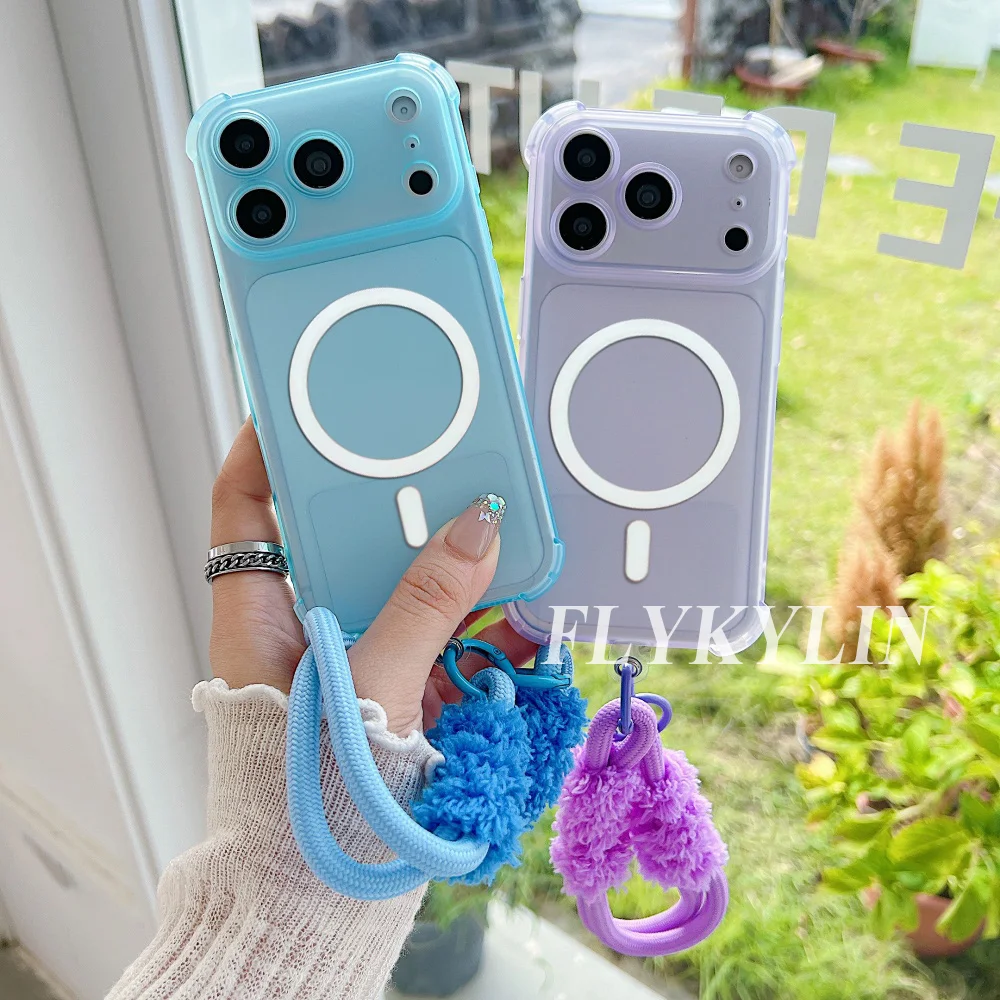 Magnetic Rechargeable Protective Case with Plush Hand Strap