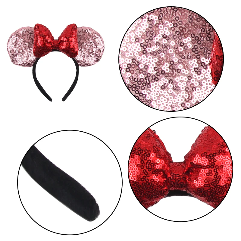 1 Stück klassisches Haarband mit Mausohren für Mädchen und Kinder, 10,2 cm, gepunktete Schleife, Haarband für Urlaub, Party, Reisen, DIY-Haar-Accessoires – Detail 19