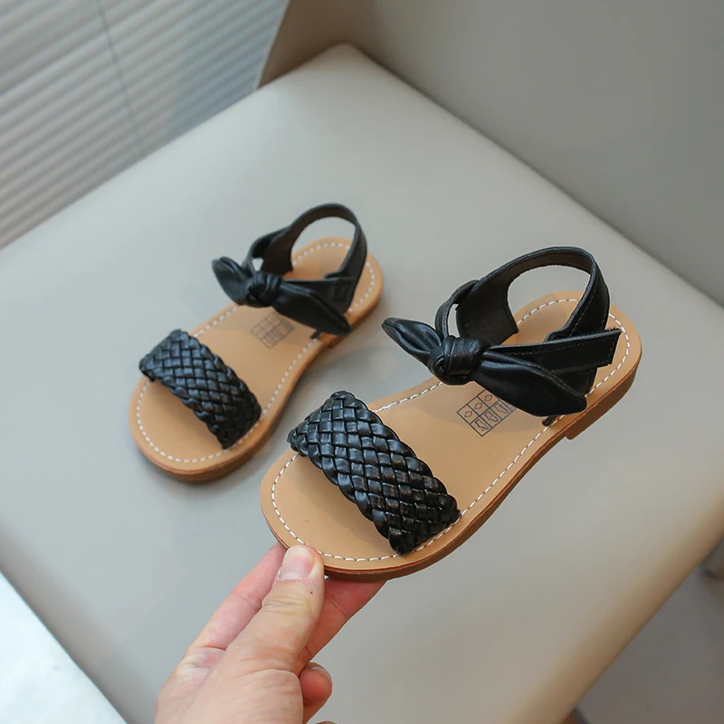 Girls Classic Sandals with Bow Knot for Summer Beach