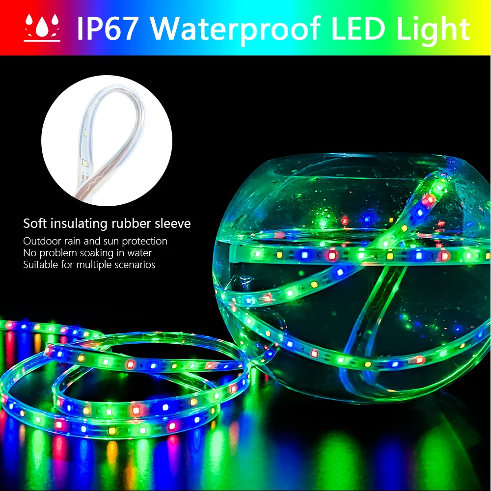 5M/10M Solar LED Strip Light 8 Modes Christmas Colorful Fairy Lights Outdoor IP67 Waterproof Patio Garden Decoration Solar Lamp
