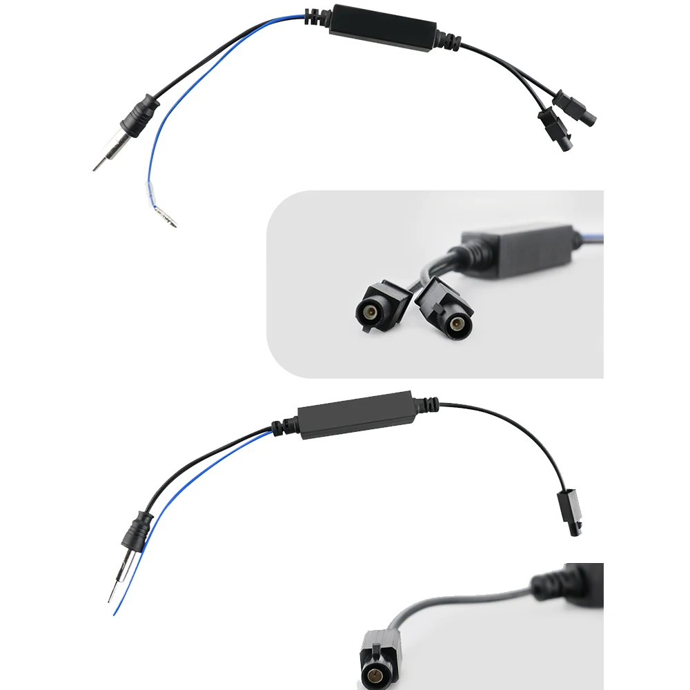 

Ossuret Single Head or Dual FAKRA RF Radio Antenna Adapter Converter Cable with Amplifier for Audi VW Benz Car Multimedia Player
